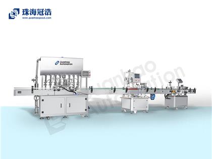 自動化膏體、液體灌裝、旋蓋、貼標生產(chǎn)線